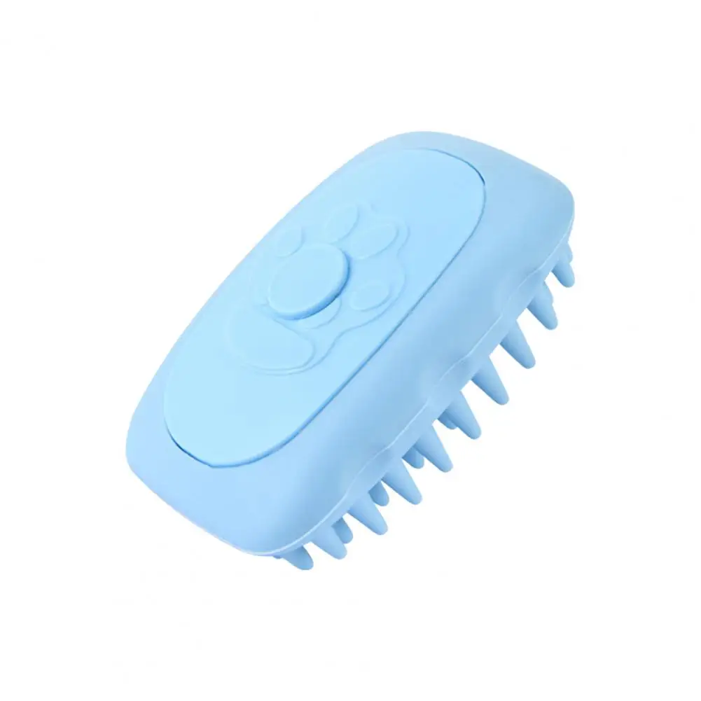 Escova para animais de estimação com dispensador de sabão, escova para tosa de cães com recipiente de shampoo, escova de banho de silicone macio para animais de estimação, massagem spa 2 em 1 para cães