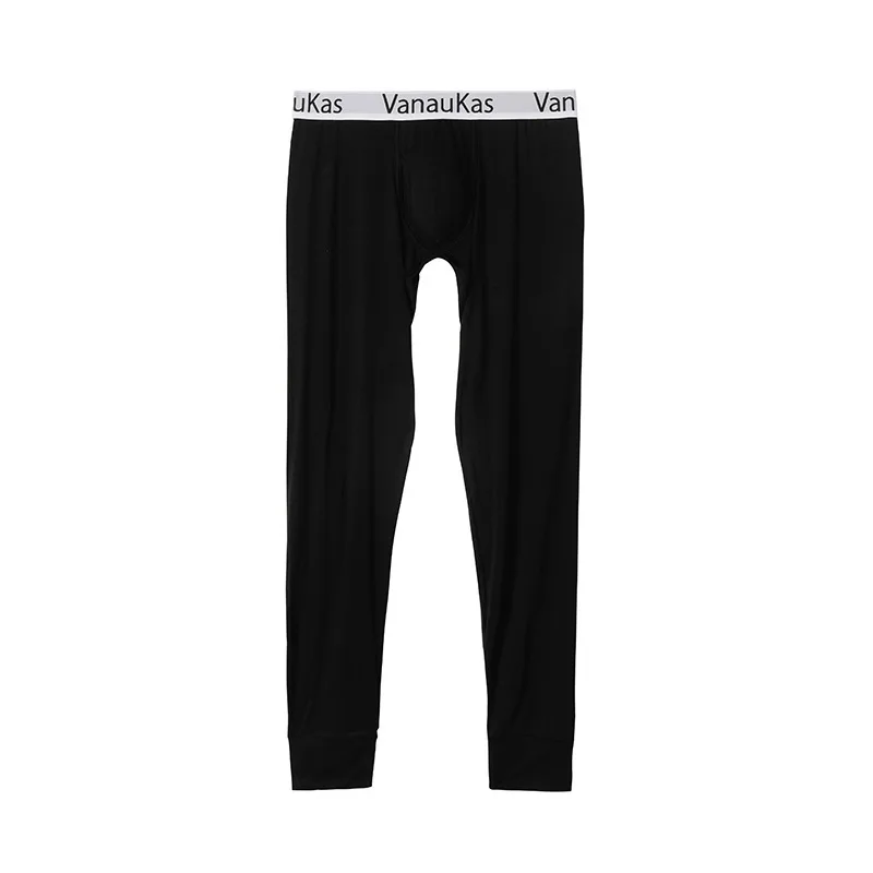 Men's Long Johns Thin Elastic Thermal Pants Skinny Soft Slim-Fitting Leggings Autumn Winter Breathable Sportswear Jogging Pants
