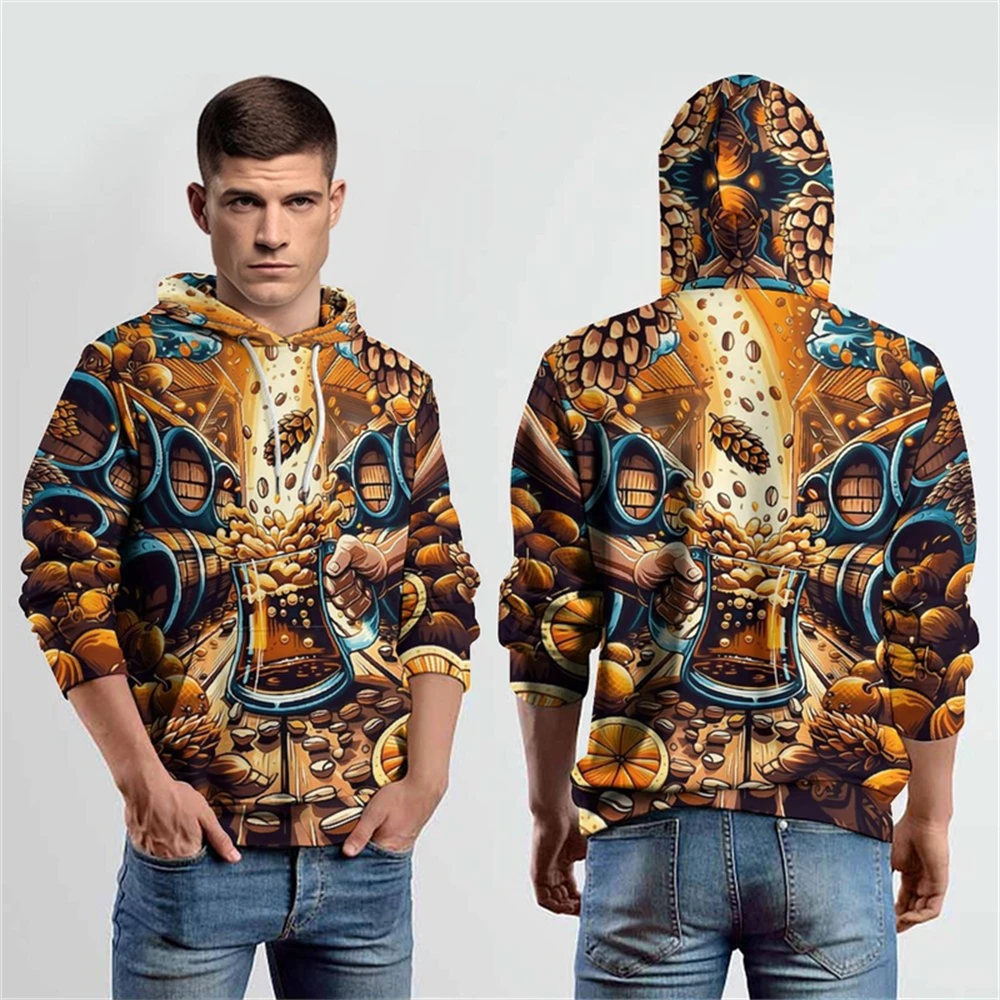 

Men's Women's German Beer Featival Theme Party Hoodies 3D Print Creative Personality Oktoberfest Clothes Loose Casual Sweatshirt