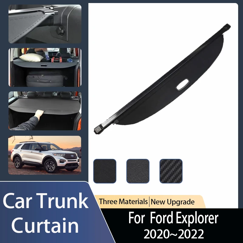 For Ford Explorer Accessories 2020 2021 2022 Car Rear Trunk Curtain Cover Security Shade Luggage Rack Partition Auto Accessories