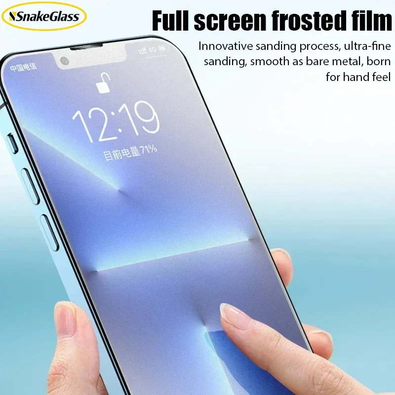 4PCS Matte Tempered Glass For iPhone 17 Pro Max 17 15 Pro 14 Pro 13 12 11 XR XS X 8 SE Screen Film Anti-Fingerprint Smooth Touch - view 2