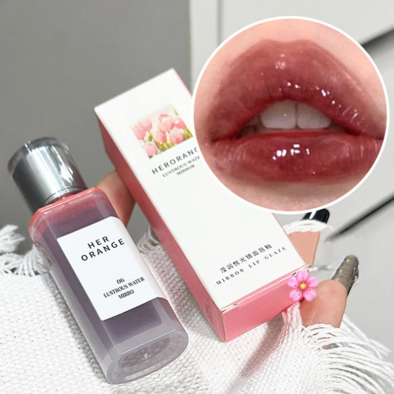 Lacca per labbra HERORANGE Crystal Gloss, idratazione a lunga durata, ingredienti non appiccicosi con lucentezza effetto vetro