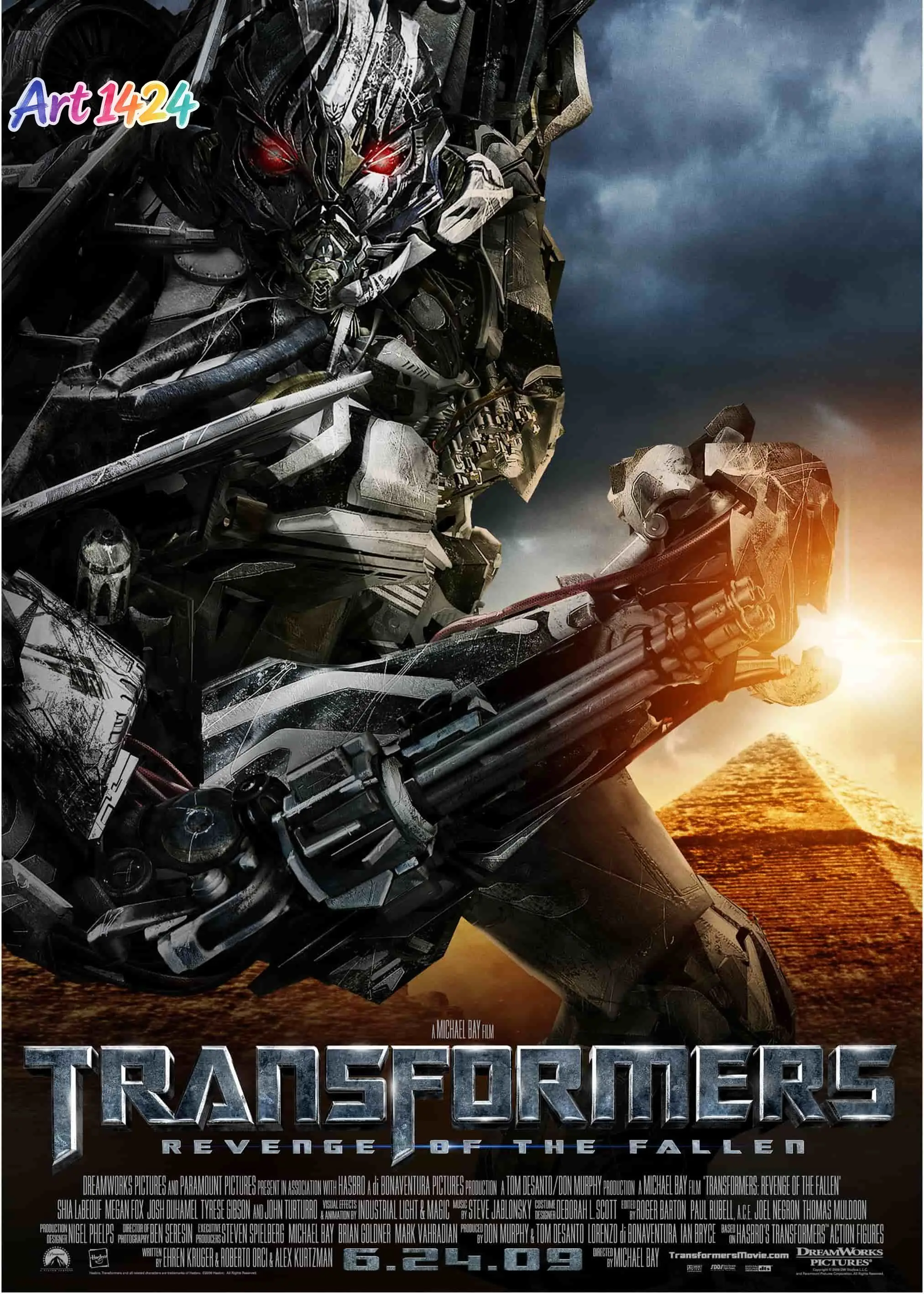 Transformers Revenge of the Fallen  Movie Poster Canvas Art Home Wall Decor, Kids Room Decoration, Children's Gift Print Artwork