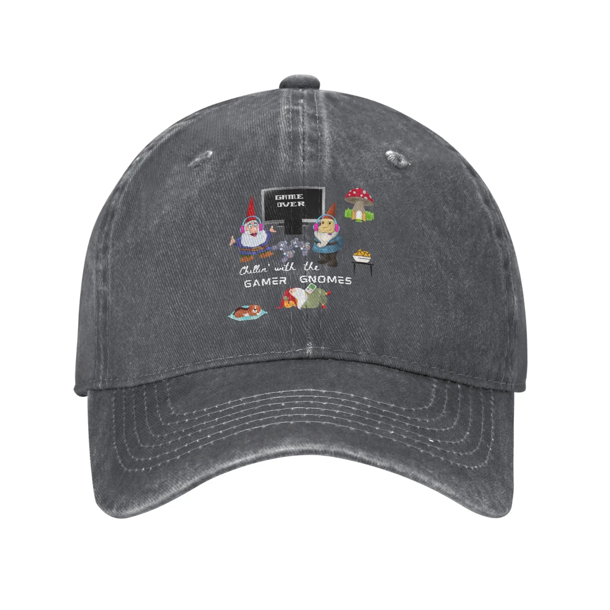 Fashion Video Games Gamer Gnomes Chilling Out Enjoying Life baseball cap  Brand New Authentic Product Women Hat