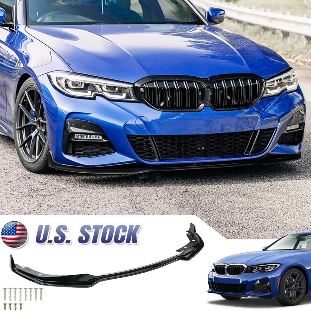 

For BMW 3 Series G20 G21 330i M Sport Glossy Front Bumper Body Kit Spoiler Lip United States