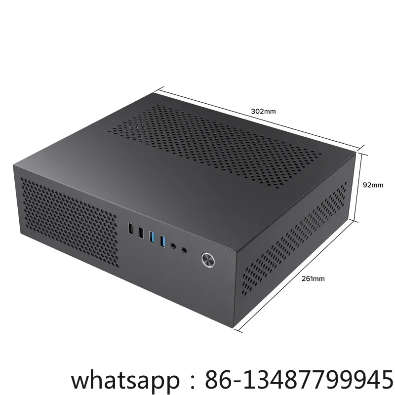 Mini Horizontal Vertical MATX Half-Height Graphics Card Small 1U Power Supply 7.3LHTPC Computer Chassis
