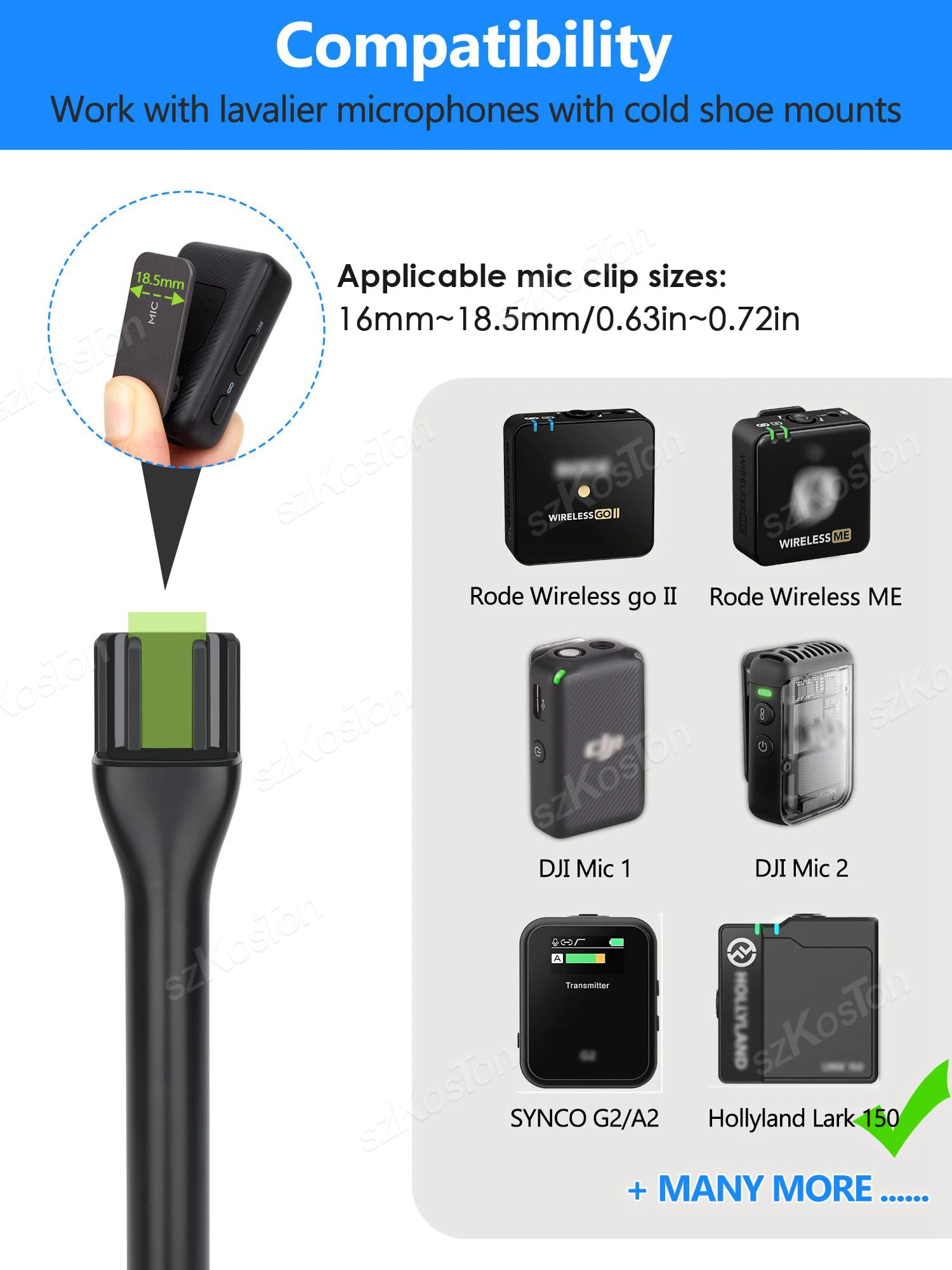 ไมโครโฟนไร้สายแบบหนีบเสื้อชุดเสามือถือสําหรับ DJI Rode Wireless GO Mic พร้อมกระเป๋าเก็บแบบพกพาสําหรับรายงานการสัมภาษณ์ Vlog