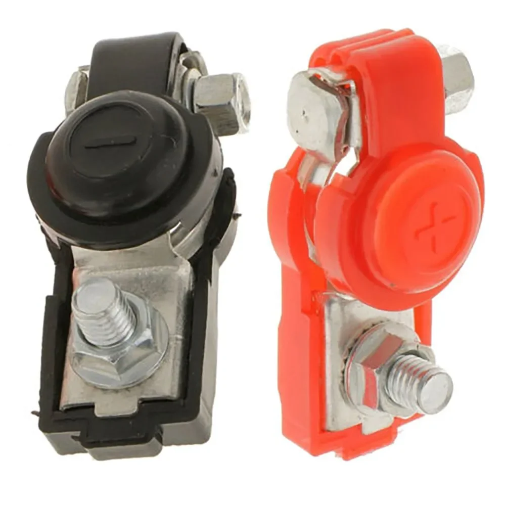 

2 Adjustable Auto Car Battery Terminal Clamps for Positive and Negative Connections Suitable for Most Vehicle and Boat Batteries