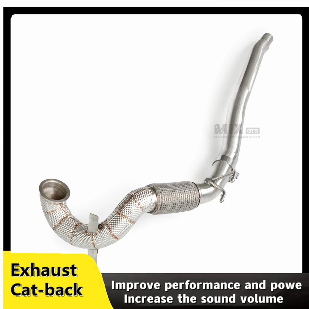 

Exhaust downspout for Audi S3 2.0T 2015-2022 stainless steel high performance head exhaust system with insulation