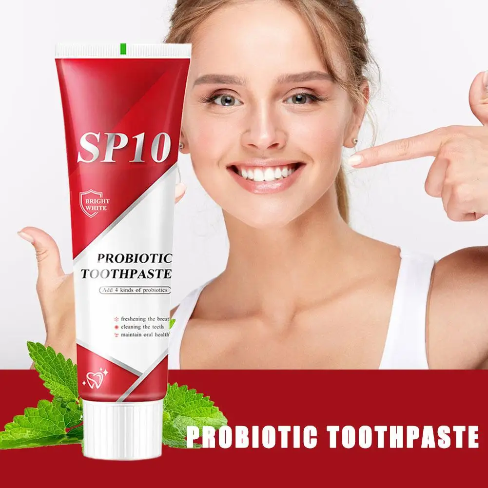 Sp-10 Probiotic Toothpaste Removing Plaque Stains Yellow Brighten Stains Breath Care Hygiene Oral Whiten Teeth Oral H D0t6