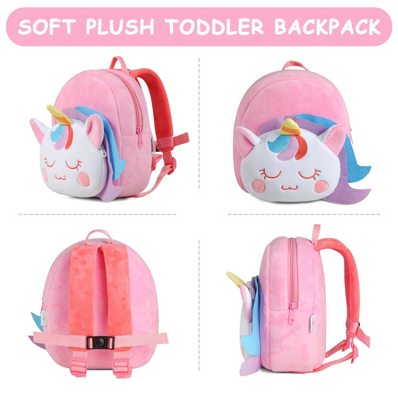 Baby Daypack Backpacks, Smiling Unicorn, Small