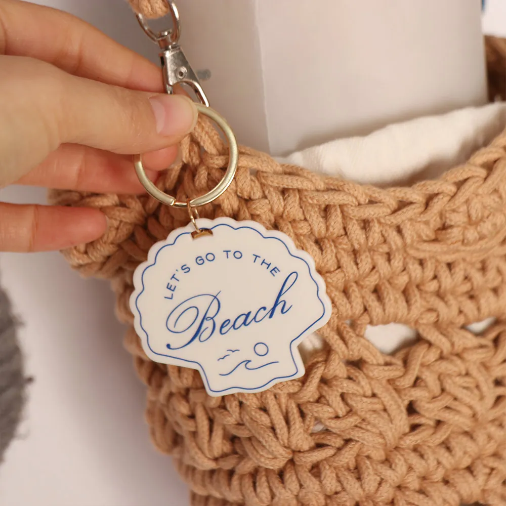 

Acrylic Charms Retro Rope Woven Pendant Geometric Contrasting Mobile Phone Pendant Cartoon Fashion Bag Chain Charms