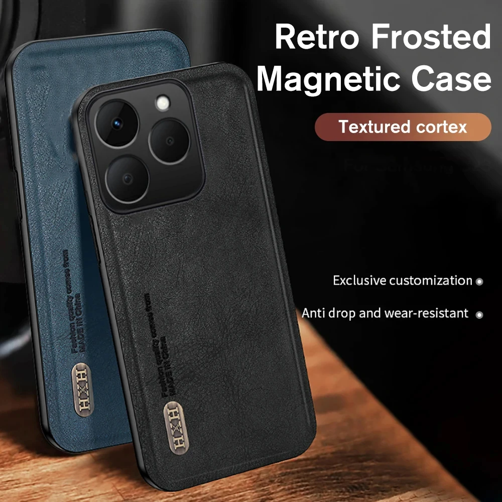 ل Realme 15T حافظة ريترو لوحة مغناطيسية ماتي محكم اللحاء شل ل Realme 15T غطاء Funda