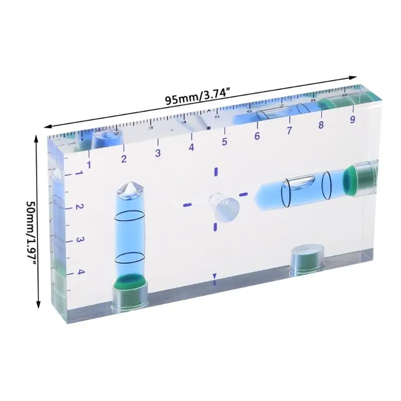 Mini Level Shatterproof for Cross Checking Bubble Level Magnetic Mini Bubble Level Two Direction Clear Level Picture