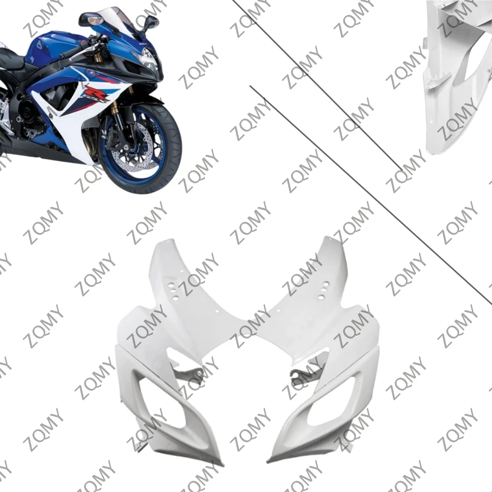 

For Suzuki GSXR 600 750 K6 2006 2007 Motorcycle Upper Front Nose Cowl Fairing Injection Mold ABS Plastic Unpaint White