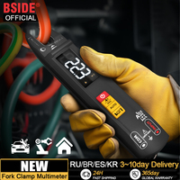 BSIDE Fork Digital Clamp Meter Professional DC AC 100A Ammeter Pliers T-RMS Current OpenJaw Electrical Tester Auto Multimeter