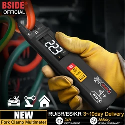 BSIDE Fork Digital Clamp Meter Professional DC AC 100A Ammeter Pliers T-RMS Current OpenJaw Electrical Tester Auto Multimeter