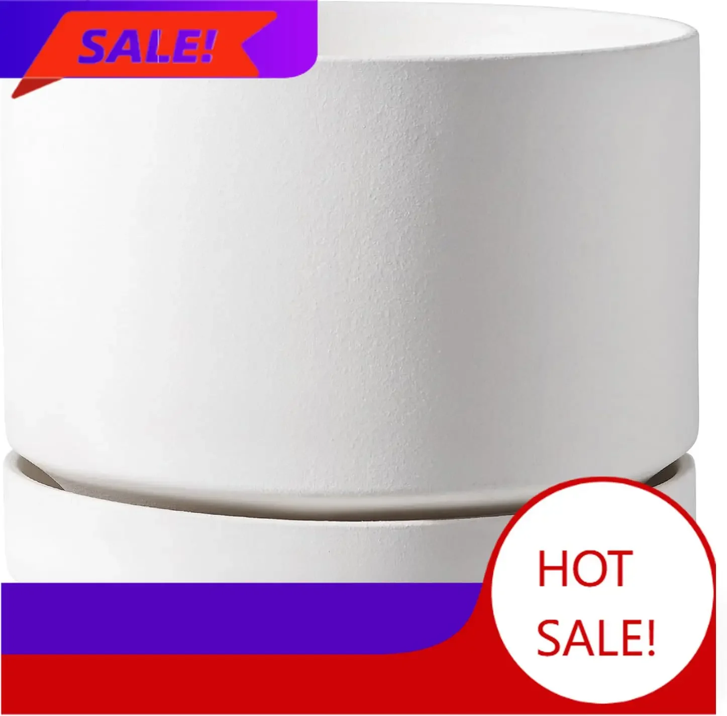BestsellerBestsellerBestsellerBestsellerLE TAUCI Large 14 Inch Plant Pot with Saucer | Ceramic Outdoor & Indoor Big Planter Pot