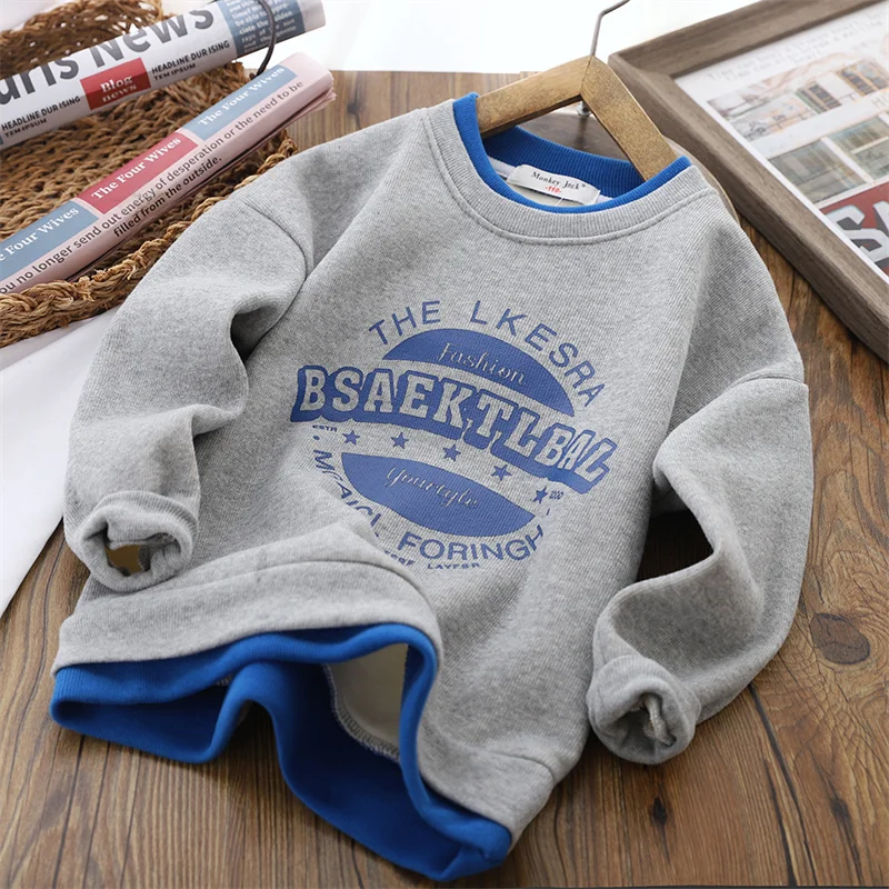 

Boys Hoodies Sweatshirts Cotton Tops Outwear 2024 New Spring Autumn Kids High Quality Children's Clothing