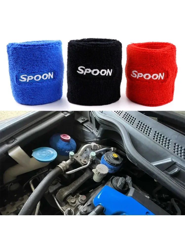 SPOON jdm style Car Reservoir Brake Clutch Oil Tank Cap Sock Sweat Band