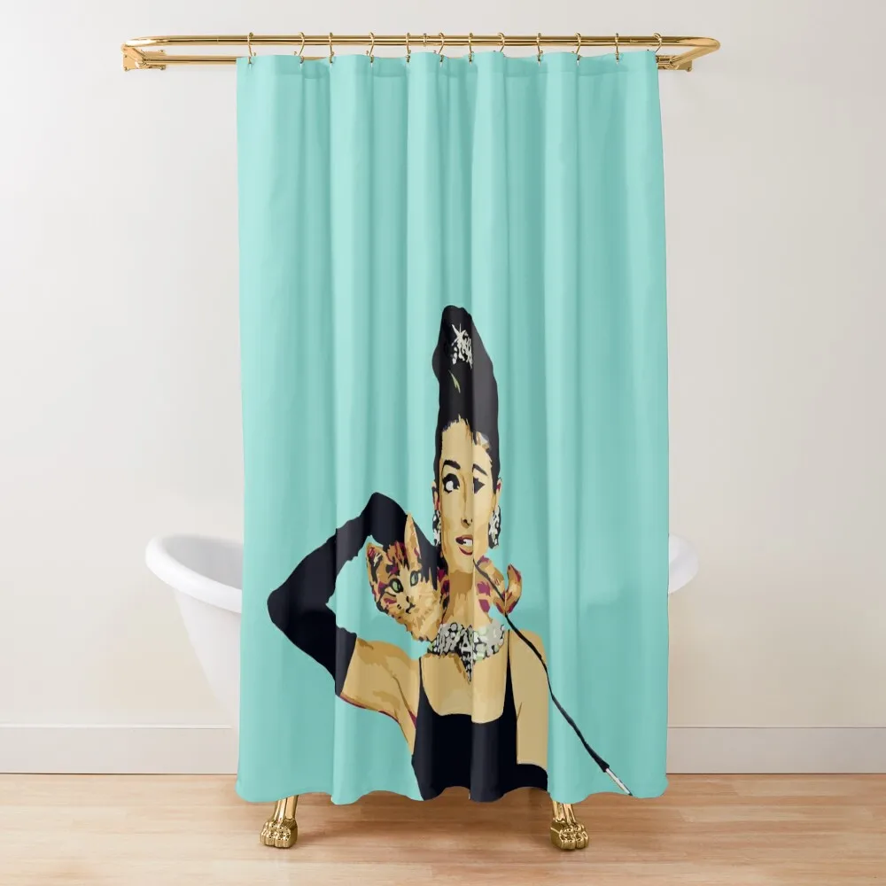 

Breakfast at Tiffanys Audrey Hepburn Jewellery Colour Shower Curtain Bathroom Shower Bathroom Showers Bathroom Deco Curtain