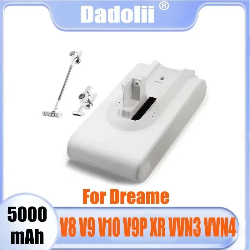 

Long Lasting 25.2V 5000mAh Battery Pack for Dreame Handheld Cordless Vacuum Cleaner V8 V9 V10 V9P XR VVN3 Replacement