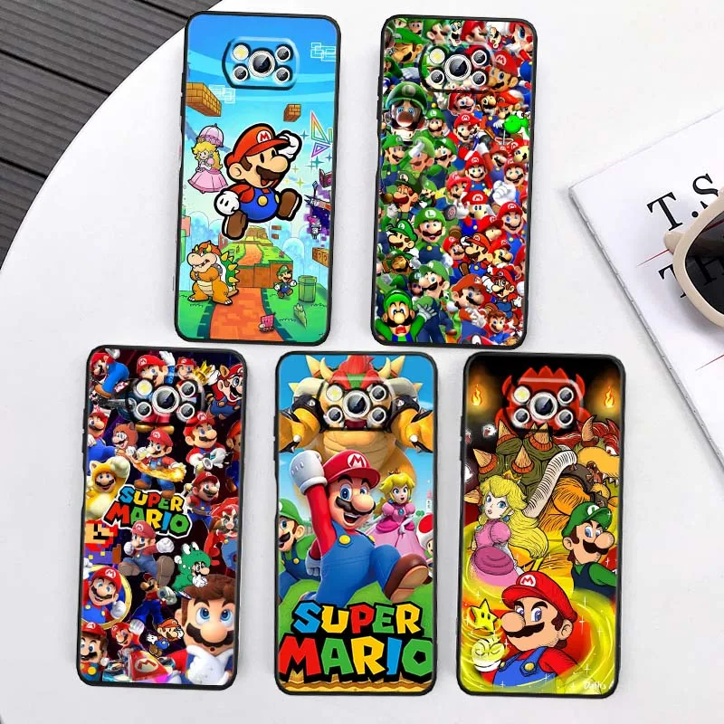 

M-Marios Art Anime For Xiaomi Mi Poco F3 F4 F5 F6 X3 X4 X5 X6 X7 M3 M4 M5s M5 M6 GT Pro 5G Black Cover Phone Case