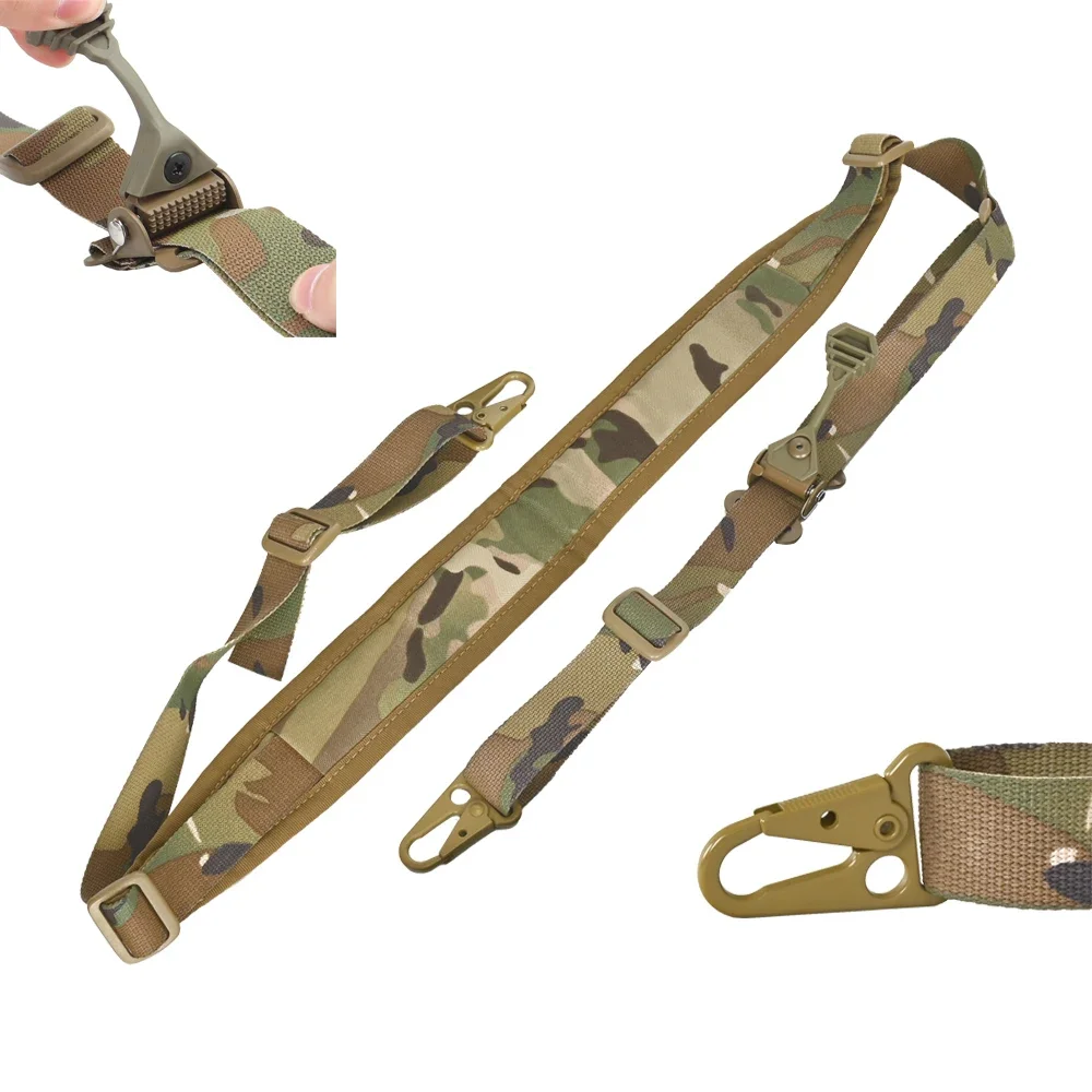 Tactical Rifle Strap 2 Point Sling Padded Shooting Shoulder Straps Hunting Accessories Quick Adjustable Gun Sling