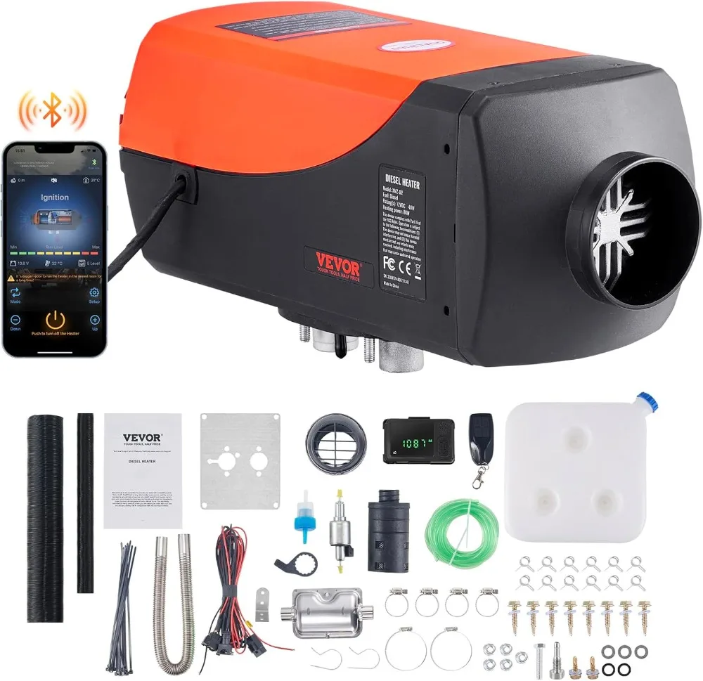 سخان ديزل بقدرة 8 كيلو وات مع تحكم في تطبيق بلوتوث، وتعديل الارتفاع التلقائي، وجهاز تحكم عن بعد وشاشة LCD لقارب شاحنة سيارات الدفع الرباعي #2