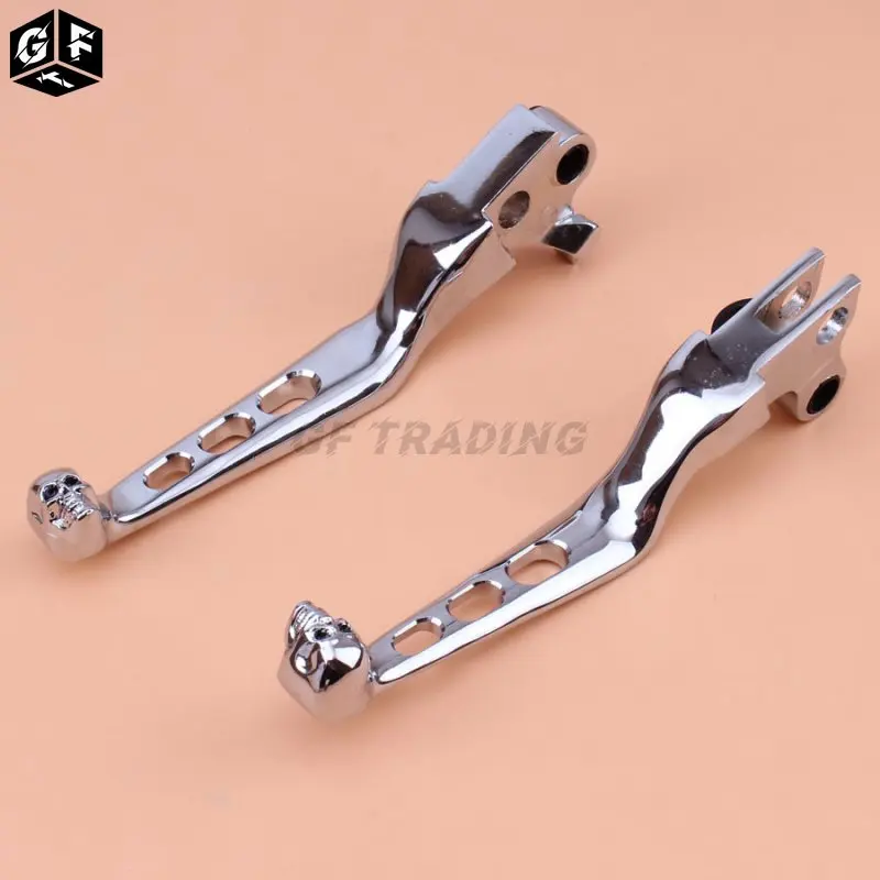 Motorcycle Clutch Brake Skull Levers For Harley Dyna Sportster 1200 883 FLSTF Fat Boy FLSTN Softail DELUXE Wide Glide