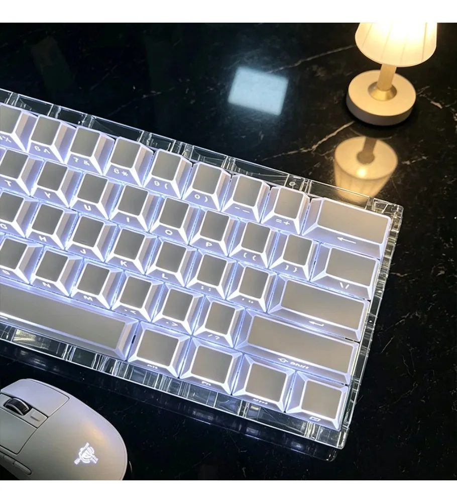 Purple wooting folding edge corner light transmission side engraving keyboard keycap custom magnetic axis PBT two-color