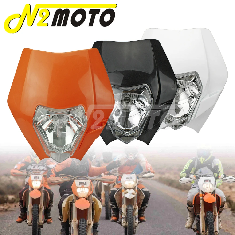 Motocross Enduro Off-Road Headlight HI LO Headlamp Front Beam For KTM SX EXC XC XCF XCW 85 125 300 450 690 Dirt Bike Head Lights