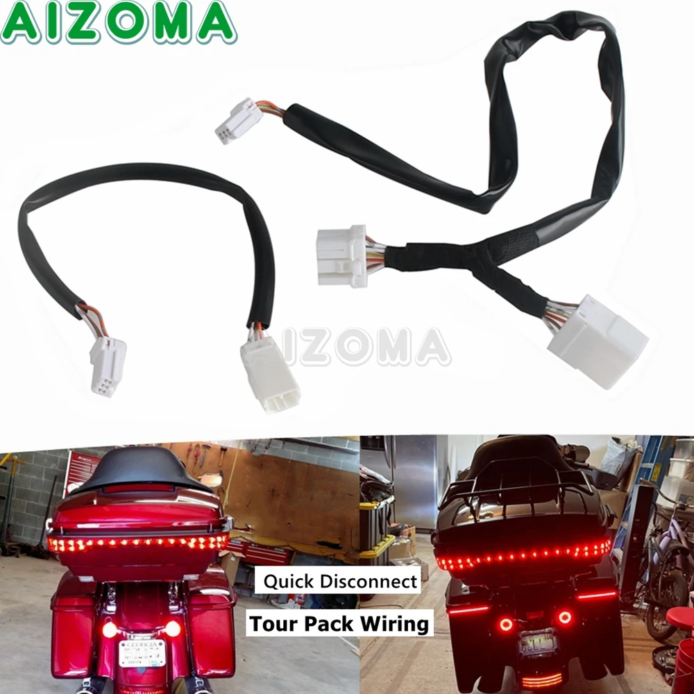 

Tour-Pack Dynamics Quick Disconnect Harness Trunk Wiring Cable For Harley Touring Electra Glide Road King Street Glide CVO 98-13