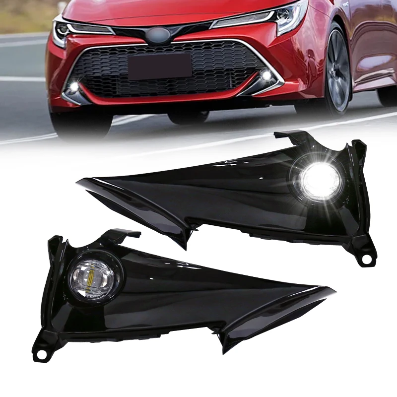 Led DRL Daytime Running Lamp Fog Light for Toyota Corolla Hatchback 2019 2020 2021 4 Doors Wires Switch Relay Waterproof