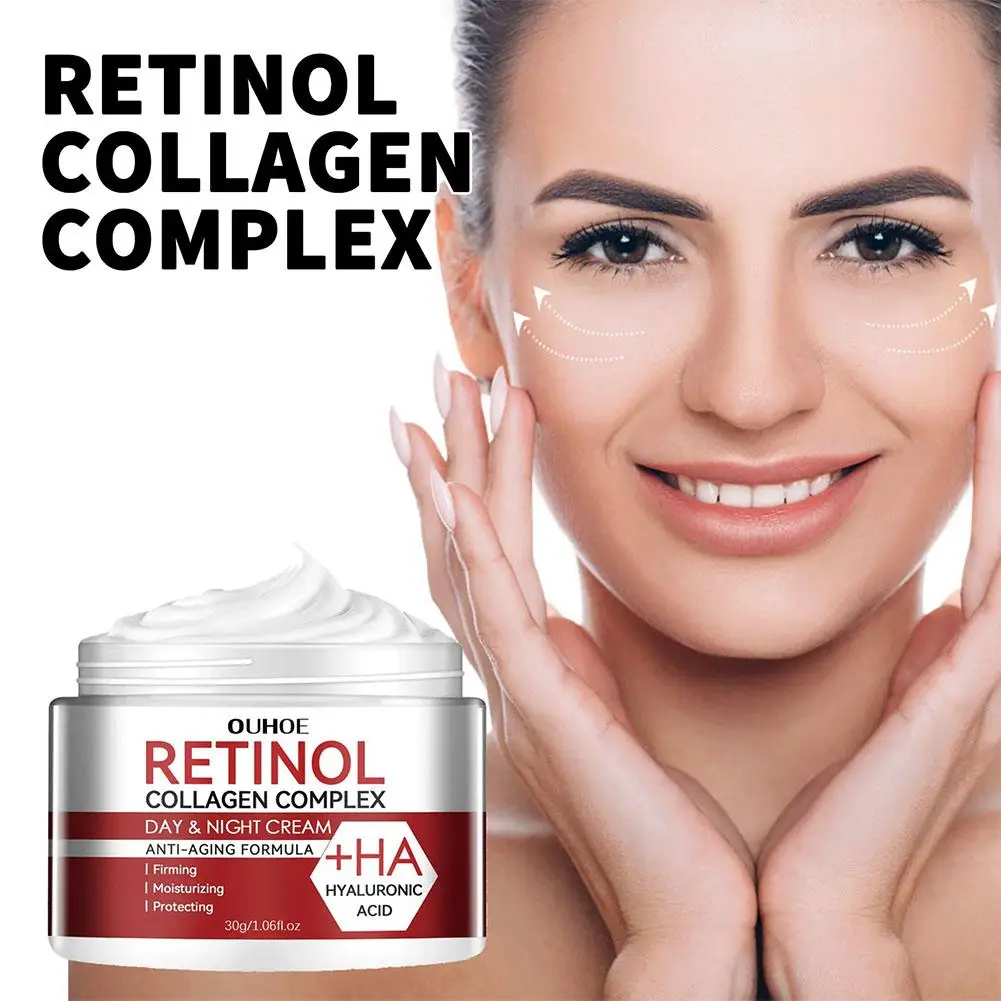 1/2/3PCs Retinol Cream For Face & Under Eye, Retinol Collagen Facial Moisturizer Fight Aging Brightening Hydrating Night Cream