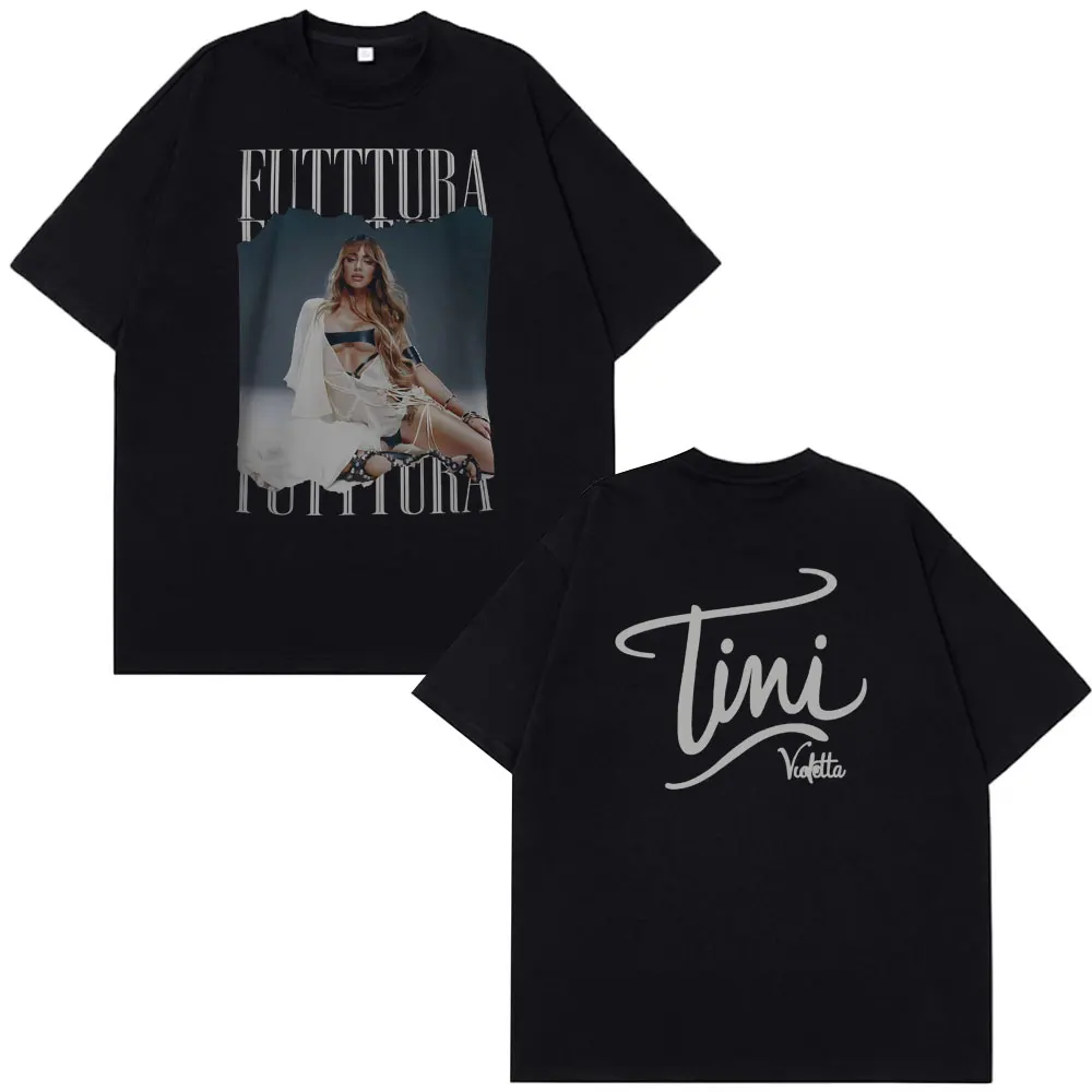 المغني تيني ستوسيل فودكورا جولة 2025 تي شيرت الرجال النساء الموضة الجمالية تي شيرت قصيرة الأكمام فضفاضة عادية المتضخم تي شيرت