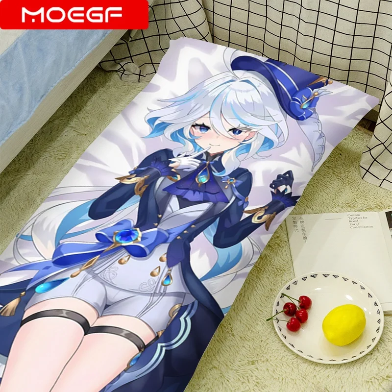 

Genshin Impact Furina Cosplay Hugging Body Pillowcase Long Dakimakura Cover Costume Otaku Throw Pillow Case