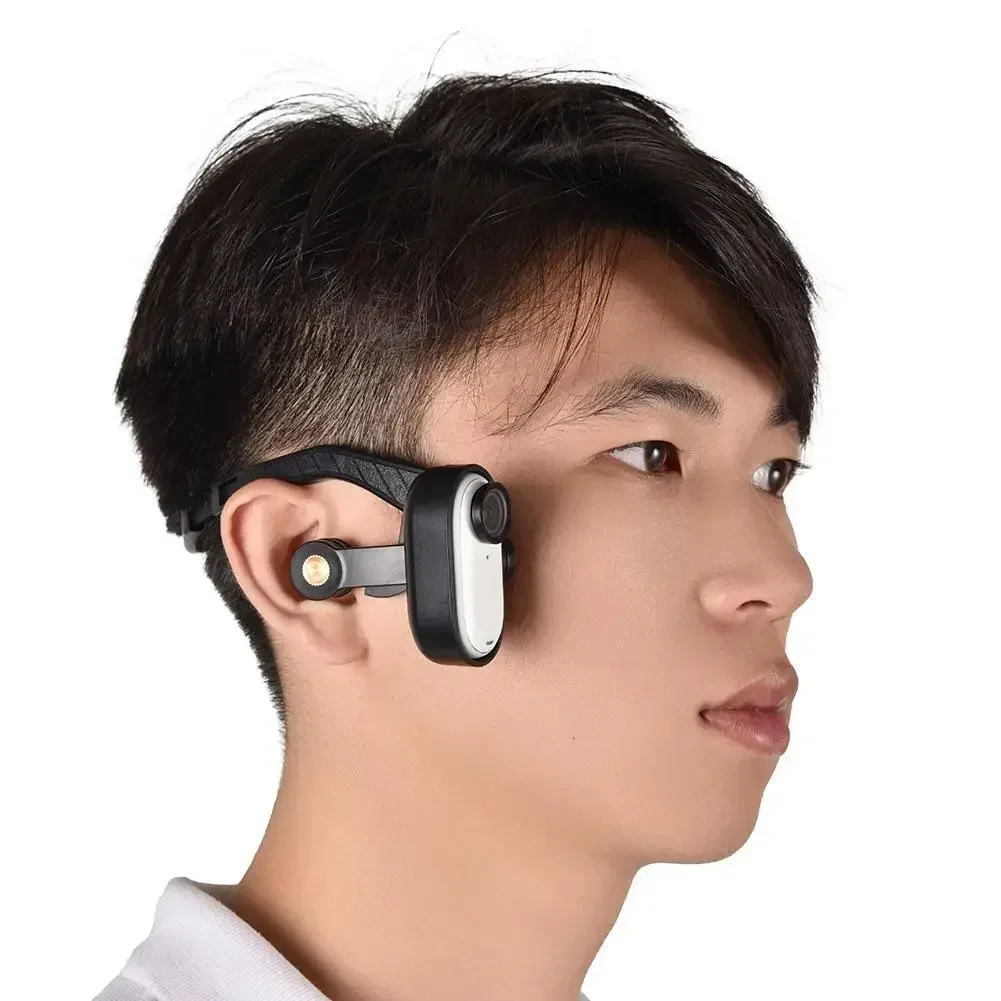 

2024 For Insta360 Go3 Head Mounted Portable Stand Adjustable Head Wearable Ear Wear Thumb Camera Headband Bracket