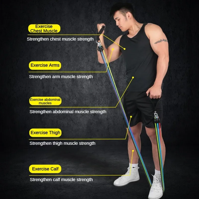 Stretch Rope Fitness Elastic Band Pectoral Training Equipment Tension Band Resistance Band Fitness Equipment Home Tension Rope