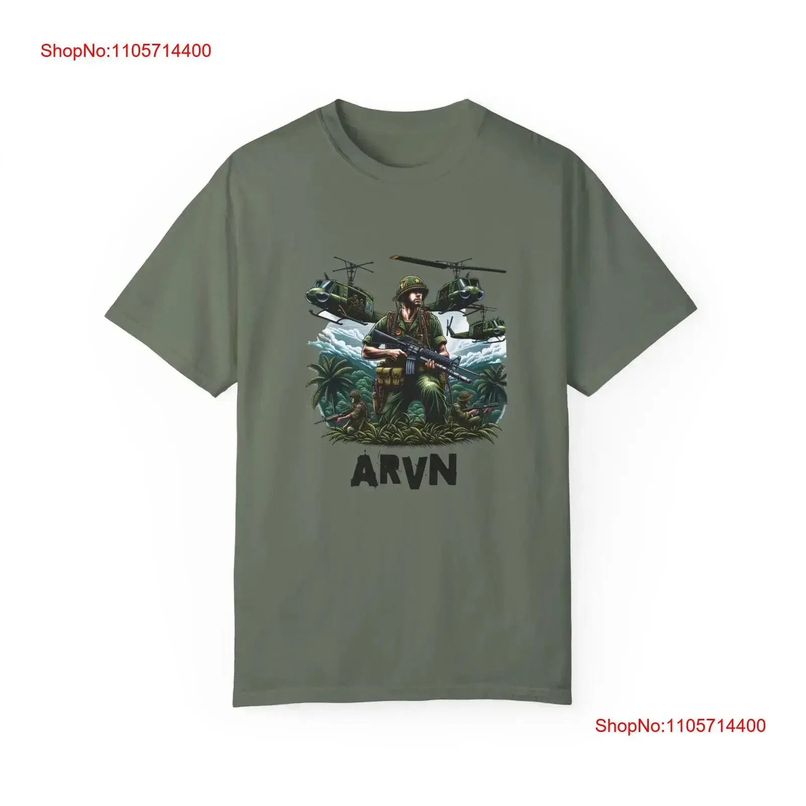 Vietnam Era ARVN Jungle Patrol Garment Dyed T shirt vintage Washed Stylish designer clothes Breathable fashion Stretched