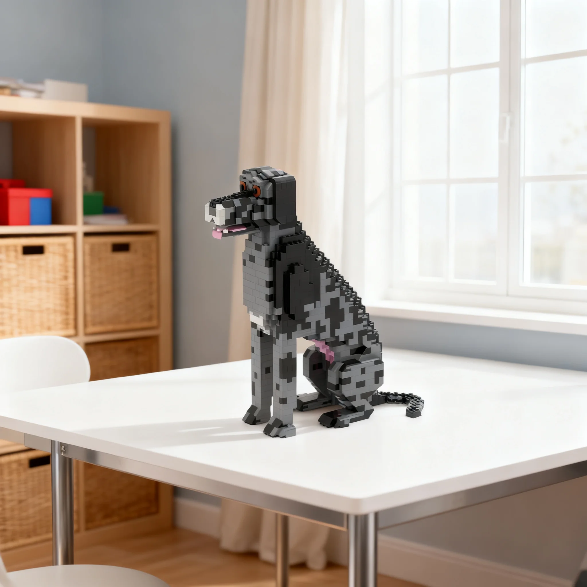 1399pcs MOC Sculptures Merle Great Dane Model Building Blocks Christmas Gift Education Creative Assemble Idea Art Display 3D