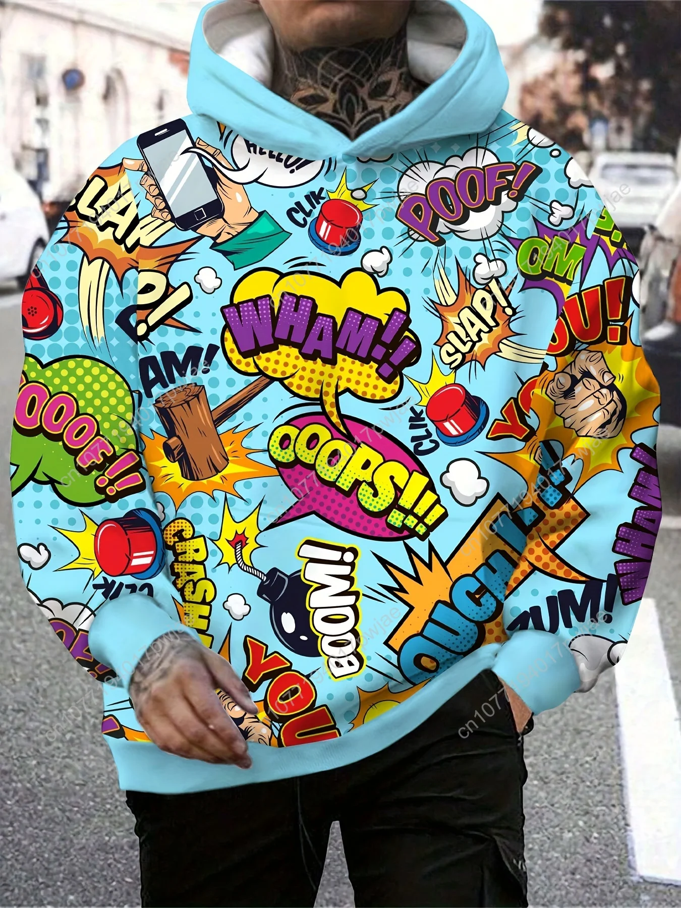 [Sudadera com capuz com estampa de jogo na moda] Moletom com capuz com estampa de jogo masculino, moletom com capuz moderno, moletom com capuz com bolsos, outono e