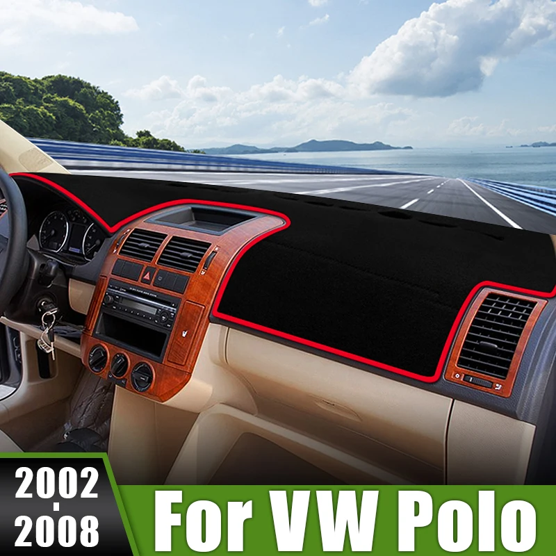 For Volkswagen VW Polo 9N 9N3 2002 2003 2004 2005 2006 2007 2008 Car Dashboard Cover Non-slip Protector Mat Non-Slip Carpets