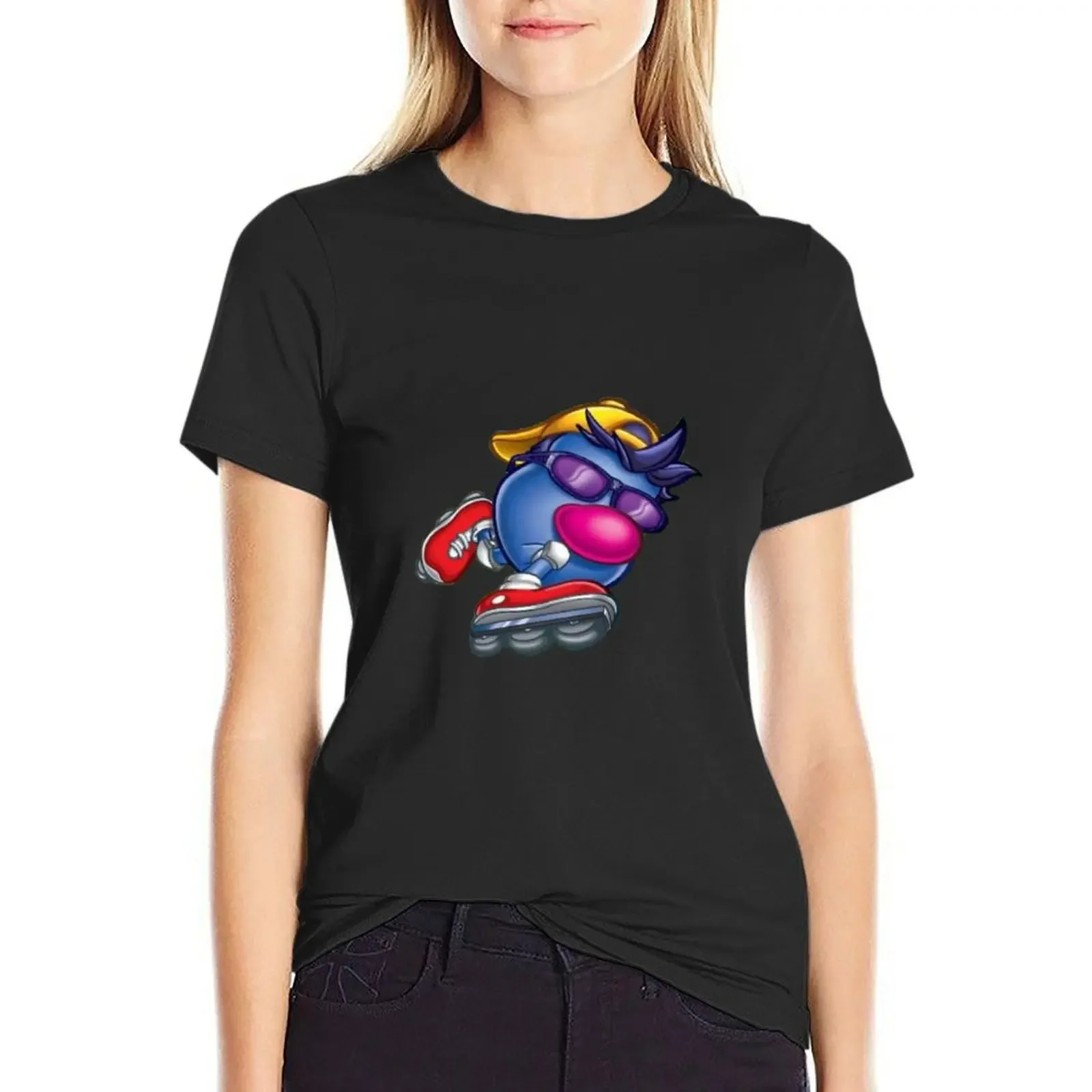 

ZOOMBINIS ROLLER BLADES T-shirt oversized summer top female designer clothes Women luxury