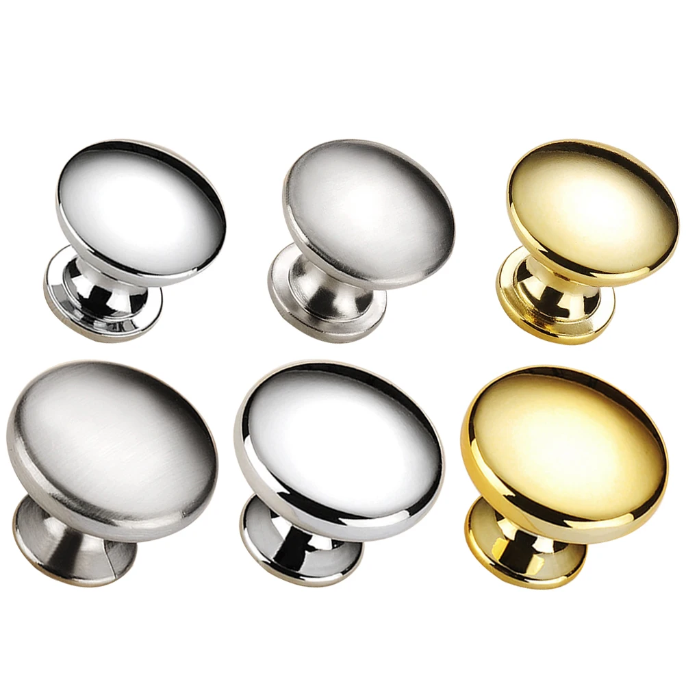 

6 Pcs Door H Accessories Cabinet Hardware Kitchen Wardrobe Furniture Modern Drawer Pulls Zinc Alloy Single Hole Easy