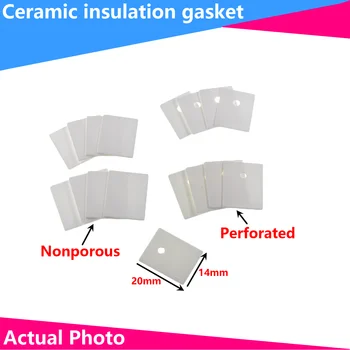 10 adet TO-3P/220/247 12/14/17/20*18/20/22/25*0.6/1mm delik alüminyum oksit alümina yalıtım termal iletken seramik ped conta