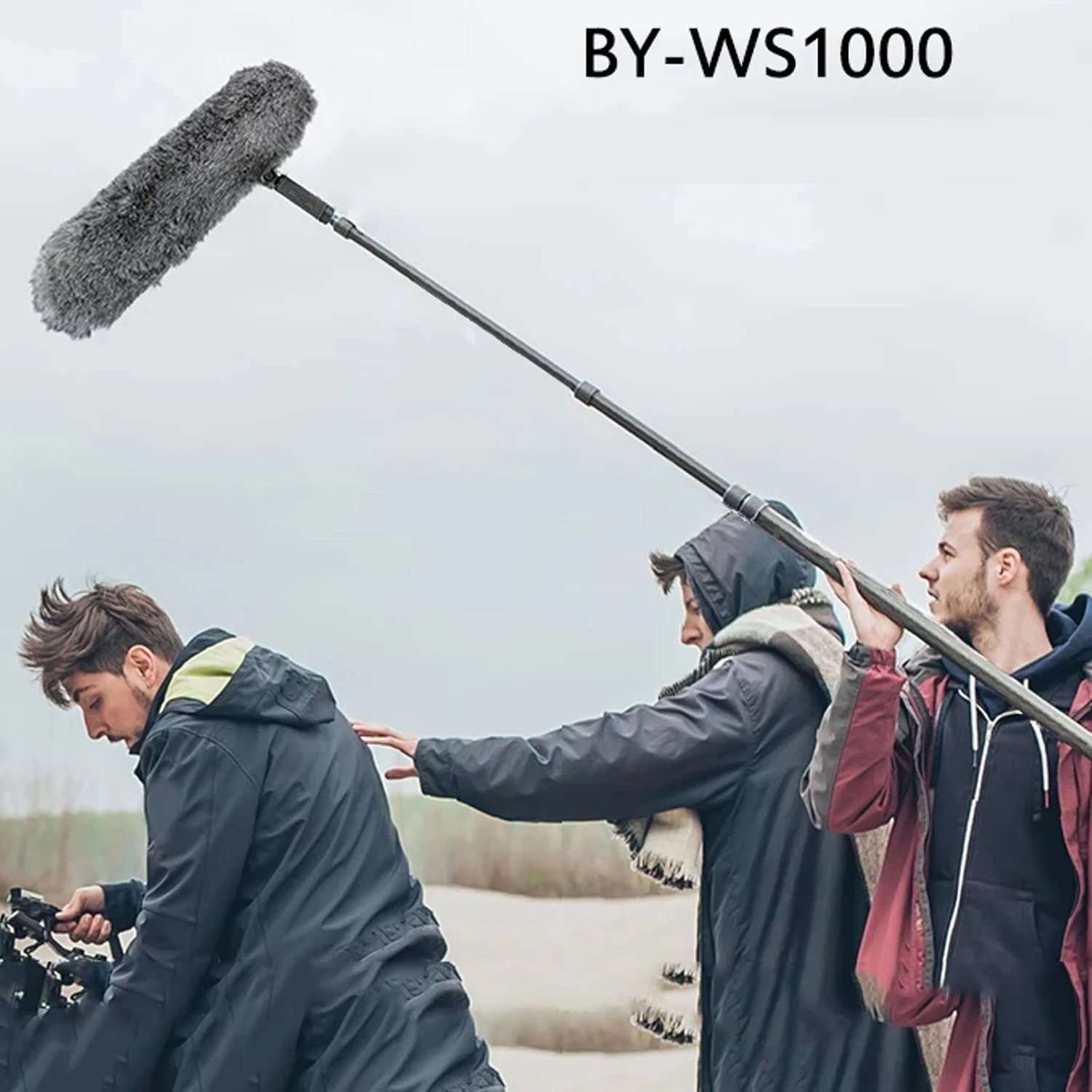 BOYA BY-WS1000 Kính Chắn Gió Và Hệ Thống Treo Cho Súng Bắn Micro Canon Nikon Sony DSLR Kênh Cuộc Phỏng Vấn Bắn