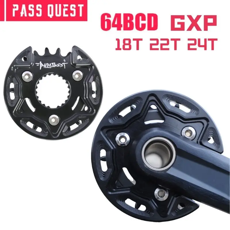 Pass Quest  64BCD 18T 22T 24T ForSRAM/ForShimano Direct Mount Crank Street Guards Wide And Narrow Chainring For XX1/XO1 Cycling