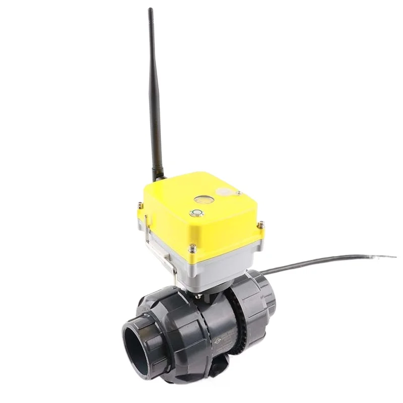 

wifi electric PVC ball valve, smart valve mobile APP remote control, live connection ball valve