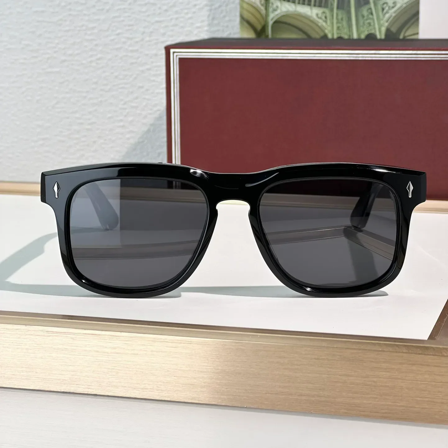 Модные солнцезащитные очки для женщин и мужчин, стильные анти-ультрафиолетовые ретро-пластинчатые очки в полной оправе, очки специального дизайна, случайная коробка